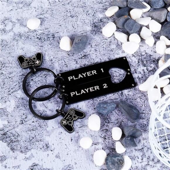 BoyfriendGifts from Girlfriend Funny Gamer Matching Keychain for Gamer Boyfriend - Picture 6 of 7